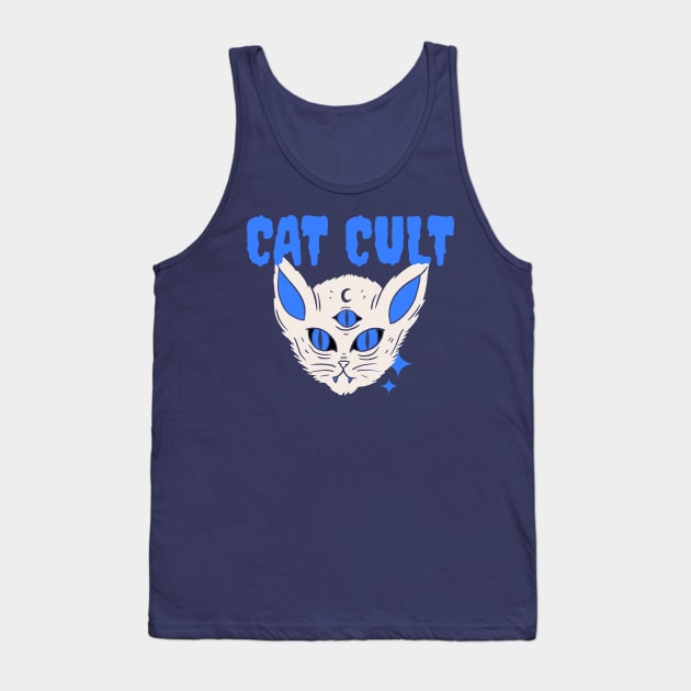 Cat Cult Wizard Cat Tank Top by Ghost Of A Chance 